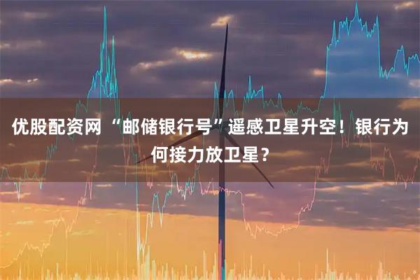 优股配资网 “邮储银行号”遥感卫星升空！银行为何接力放卫星？